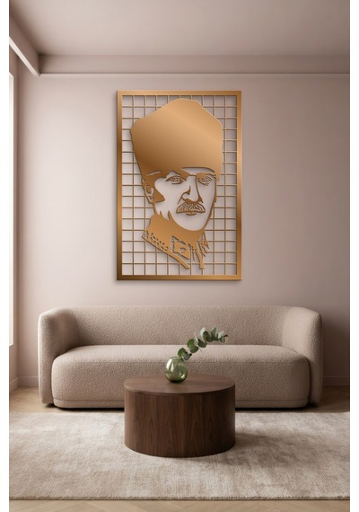 Mustafa Kemal Atatürk Metal Duvar Tablosu - Duvar Sanatı - Duvar Dekoru - Bronz