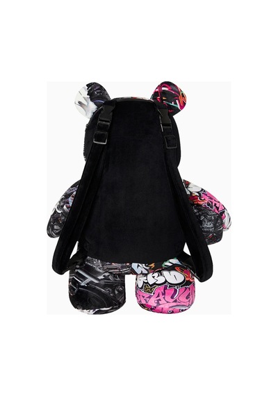 Sprayground Split Cybershark Moneybear Teddy Bear Backpack, Sınırlı Üretim Lüks Sırt Çantası Renkli Çok Renkli