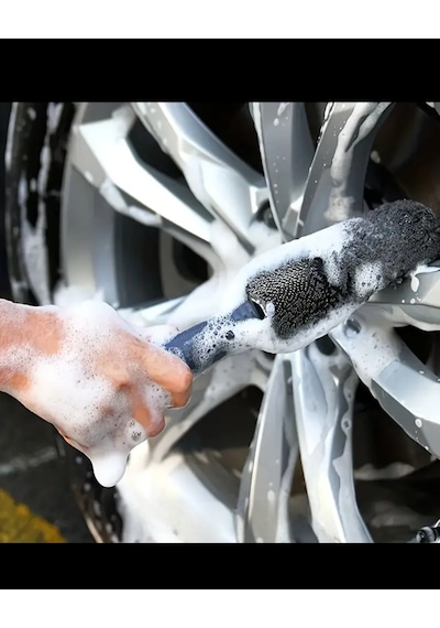 Jant Temizleme Fırçası Süngerli Üstü Microfiber Saplı İthal Ürün