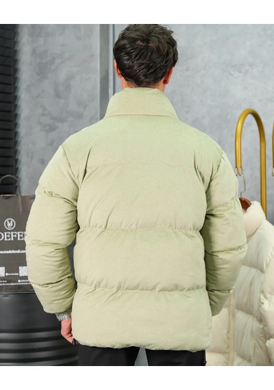 Modefendi Yüksek Kalite Oversize Elyaf Yapılı Kadife Mont Yeşil