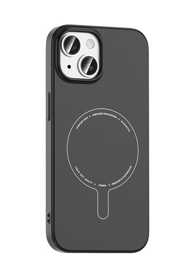 Maks Technology iPhone Uyumlu 15 Kılıf M-safe Şarj Özellikli Kamera Korumalı Mkst Elio Sert Pc Kapak - Açık Pembe