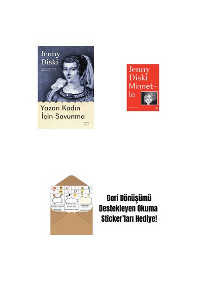 Yazan Kadın İçin Savunma + Minnetle + Okuma Sticker'ları