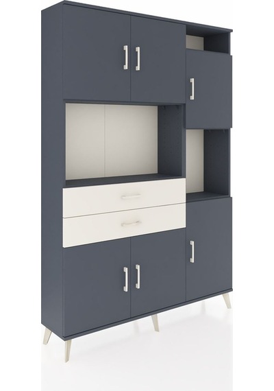 Arges Dolap 9 Raflı 2 Çekmeceli 6 Kapaklı 132x30x195 Antrasit-antrasit/aytaşı Antrasıt/aytası Arges Dolap 9 Raflı 2 Çekmeceli 6 Kapaklı 132x30x195 Antrasit-antrasit/aytaşı Antrasıt/aytası