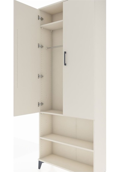 Arges Dolap 3 Raflı 2 Kapaklı Tek Askılı 88x30x221 Aytaşı-aytaşı Aytaşı
