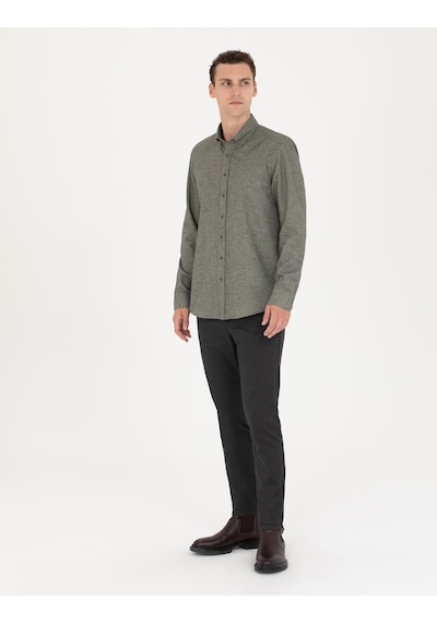 Pierre Cardin Erkek Yeşil Desenli Gömlek 50274660-vr054 Yeşil