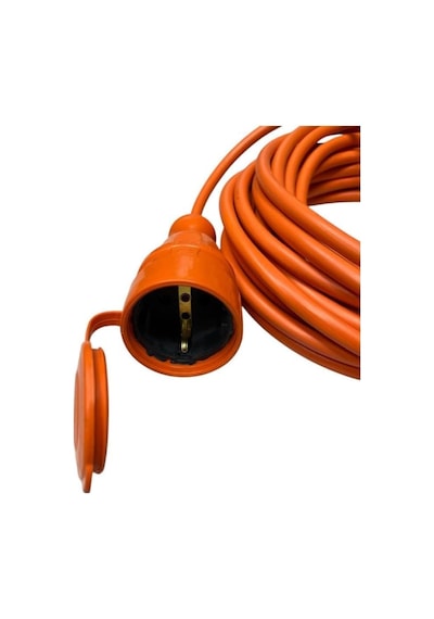 Seyyar Uzatma Kablosu - 3x1.5mm² Kalın Kablo Kesiti, Ip44 Su Ve Toz Korumalı Bylion Dış Mekan Uzatma Kablosu, Yüksek Görünürlüklü Turuncu 10m / 20m Seçenekli 20 Metre