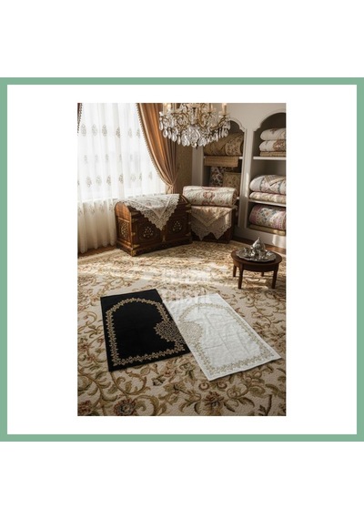 Bşkvirgo Kalpli Eşli Çift / Gelin Damat Bohçası Çeyizlik Seccade Eko 2li Bsk2026