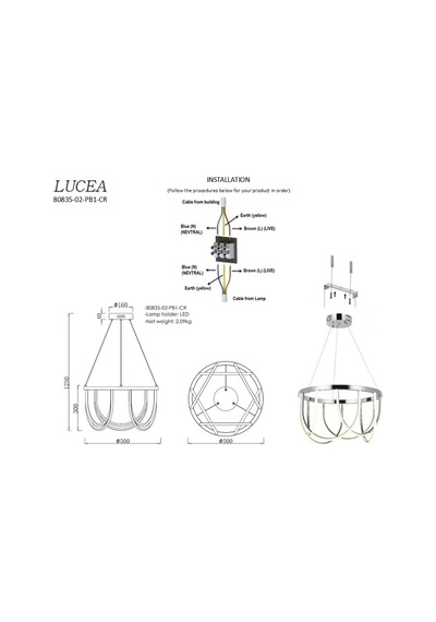 Palmena B.boy Ledli Avize 3000-6000k 150w Diğer