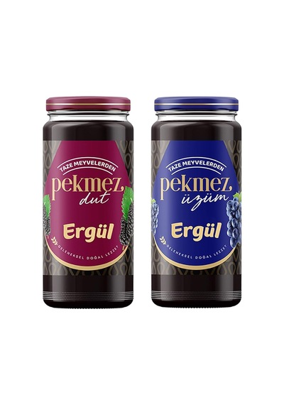 Ergül Dut Pekmezi 600 Gr Cam + Üzüm Pekmezi 600 Gr Cam