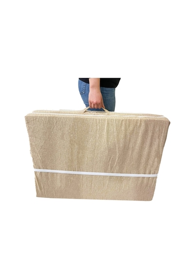 Tek Kişilik Katlanır Yer Yatağı Sünger Yatak Cappuccino Kırçıllı 80x180 Cm-6 Cm