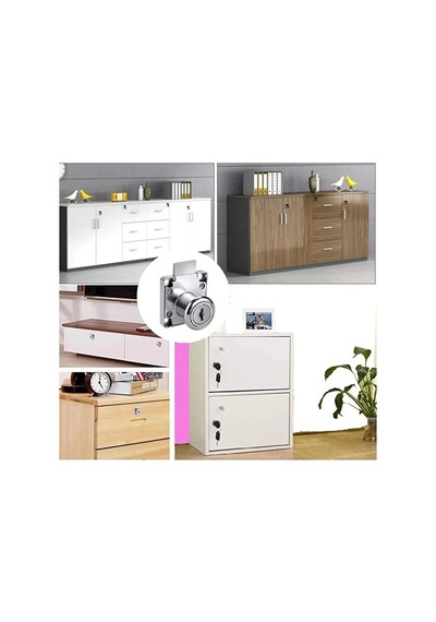 Çekmece Dolap Kilidi 2 Anahtarlı Metal Mobilya Kilidi 40x40 Mm 16 Vida Ve 4 Karşılık Aparatı Dahil