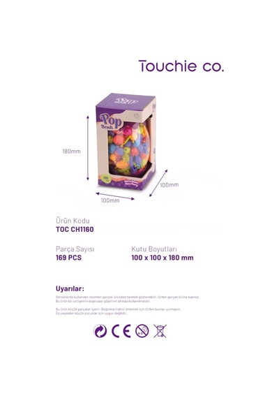 Touchie Co. 169 Parça Plastik Takı Yapım Seti Kız Çocukları Için