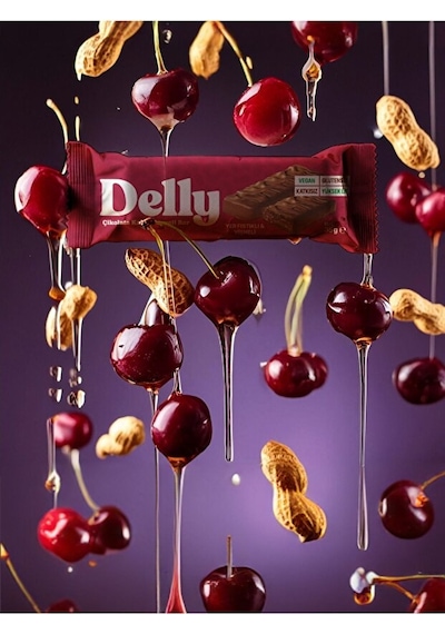 Delly Çikolata Kaplı Vegan Meyveli Bar Karışık Kutu 12 x 35 G