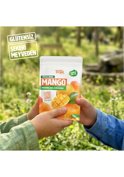 Dondurularak Kurutulmuş Mango 20 G Freeze Dried Meyve Cipsi Çıtır Meyve Kurusu 2 Adet