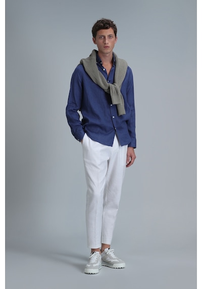 Lufian Erkek Pitaya Basic Gömlek Comfort Fit - Saks Mavi Mavi