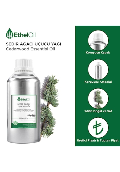 Sedir Ağacı Uçucu Yağı Cedarwood Essential Oil - 500 Gr - Saf Ve Doğal Uçucu Yağ 500 G