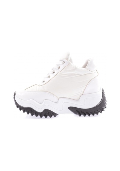 Dgn Z2 23y Kadin Mega Kalin Taban Simli Sneakers Ayakkabi Z2-1720-R0198 Beyaz