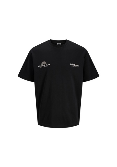 Jack & Jones Erkek Gögüs Ve Sirt Baskili Tisört - Athletico Black