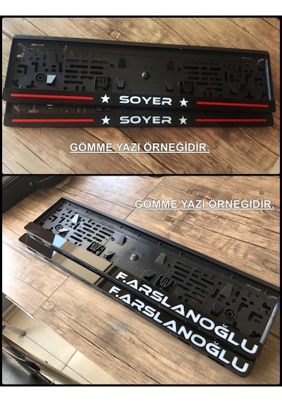 2 Adet Kişiye Özel Pleksi Plakalik Lazer Kesim *Tr Aparati  323232581 - Orta