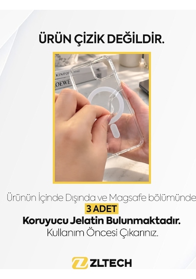 Apple iPhone 13 Uyumlu Magsafe Özellikli Sert Şeffaf Kılıf PLASTIC COVER