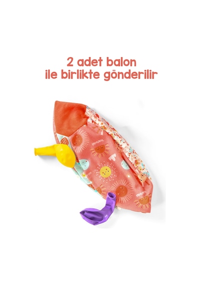 Baskılı Peluş Bez Balon Kılıfı Yıkanabilir Yumuşak Bebek Balonlu Oyun Topu Girls
