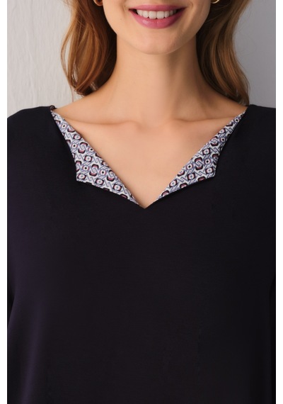 Suwen Modern Chic Pijama Üstü Sh27405628348 Mavili