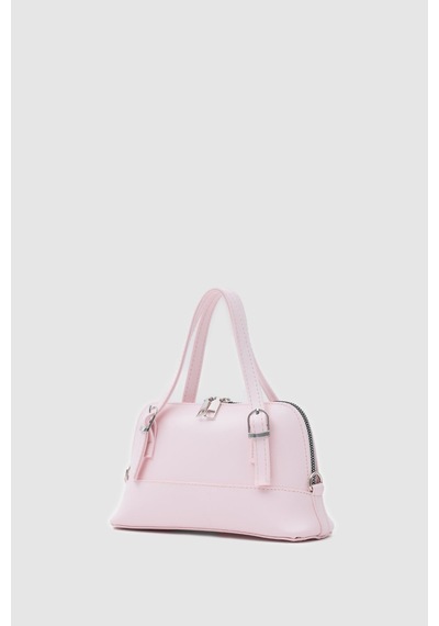 Shule Bags Ribbon Mini Çapraz Çanta Pembe