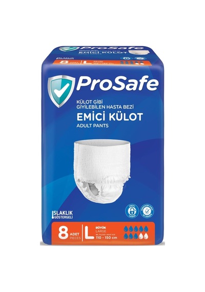 Emici Külot Hasta Bezi L- Büyük- Large İç Adet 8 Tekli Pk Diğer
