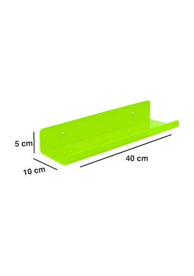 Pleksi Duvar Raf Neon Yeşil, 40cm X 10cm Diğer