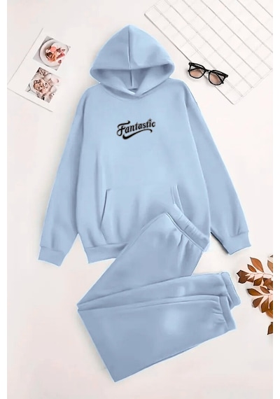 Unisex Kapüşonlu Bebemavi Eşofman Takımı Fantastic Baskılı- Kışlık Şardonlu Kumaş Bebemavi Unisex Kapüşonlu Bebemavi Eşofman Takımı Fantastic Baskılı- Kışlık Şardonlu Kumaş Bebemavi