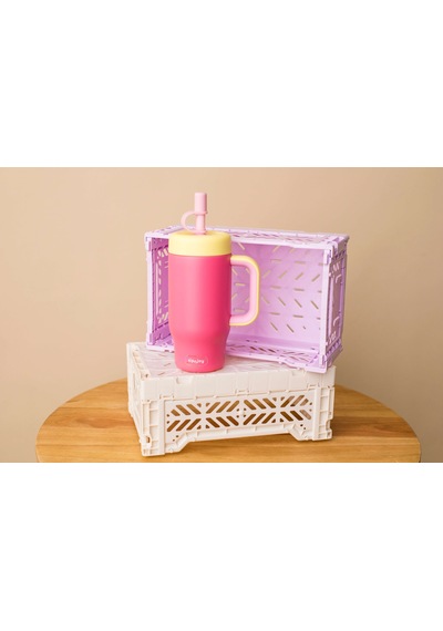 Sipnjoy - Handlehug Tumbler 550 Ml - Pembe