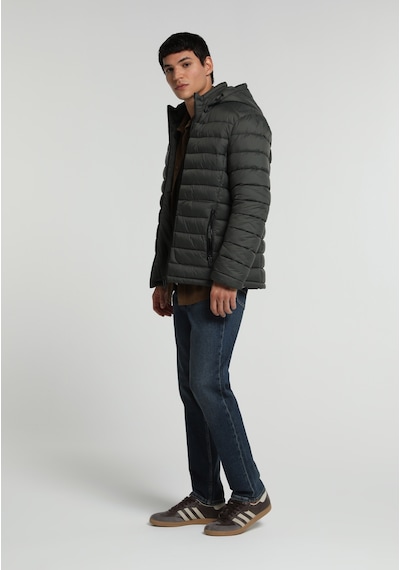 Colin's Colins Slim Fit Kapüşonlu Fermuarlı Astarlı Erkek Yeşil Mont Cl1082935 Q1.v1 Lkh Açık Haki