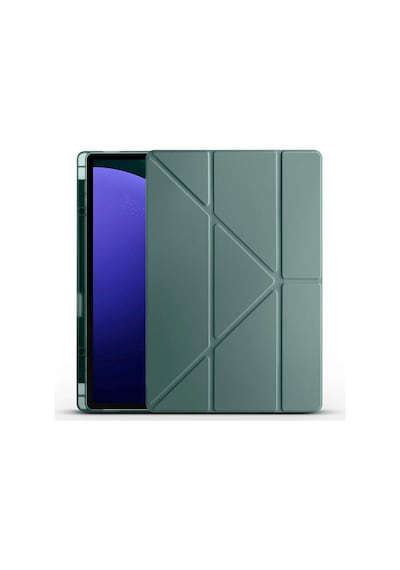 Galaxy Uyumlu Tab S9 Ultra Kılıf Zore Tri Folding Kalem Bölmeli Standlı Kılıf Klasik