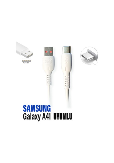 Samsung Uyumlu A41 Şarj Kablosu 3.4a Hızlı Şarj İçin Type-c
