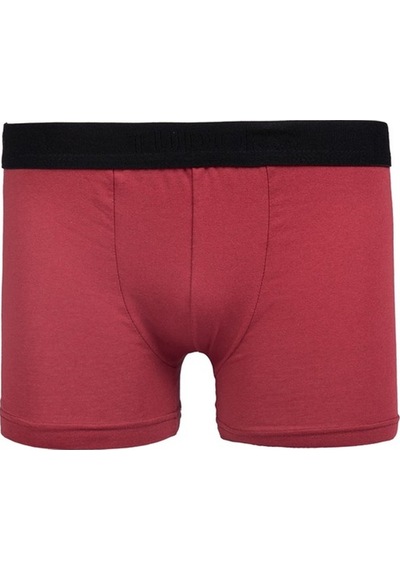 Tudors 27764 Erkek Boxer 2'Li Bordo - Siyah