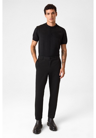 Back And Bond Regular Fit Diagonel Siyah Jogger Pantolon Çok Renkli