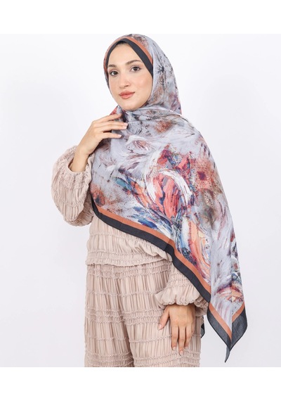 Luissa Bambu Kraş Şal Pastel Desen Siyah