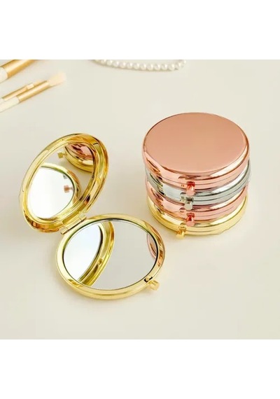 Promosyon Yuvarlak Cep Aynası Gold Renk