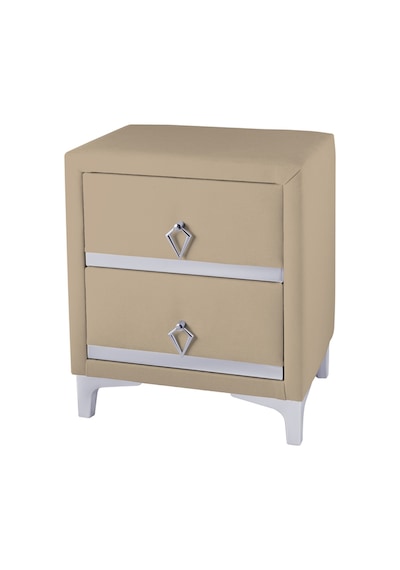 Doppia Linea Silver Iki Çekmeceli Bej Komodin- Kumaş Döşemeli Yatak Odası 2 Çekmeceli Komodin Modeli Doppia Linea Silver Iki Çekmeceli Bej Komodin- Kumaş Döşemeli Yatak Odası 2 Çekmeceli Komodin Modeli