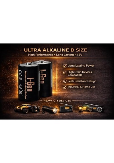 Batteries Lr20 Ultra Alkalin D Boy Pil 1.5v Büyük Boy Pil 10'lu Paket