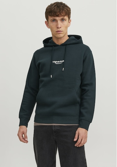 Jack & Jones Kapüşonlu Göğüs Baskılı Sweatshirt - Vesterbro 12241687 Magical Forest Mor