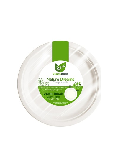Roll-up Nature Dreams Tabak 10'lu 26 Cm - 3 Adet Tarı Beyaz