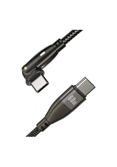 Type C To Type C Hızlı Şarj Data Kablosu Çevirici Dönüştürücü Adaptör 180 Derece 60w 1 Metre 100 Cm