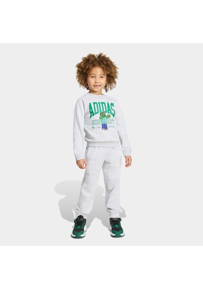 Adidas Little Kids Minecraft Jog Set Çocuk Gri Eşofman Takımı Ks9036
