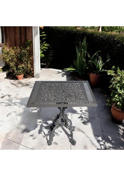 Alüminyum Döküm Bahçe Masası Cg604 75x75 Cm Genişlik 71 Cm Yükseklik Diğer