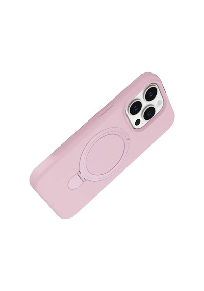 Newface Apple İphone 14 Pro Max Regal Magsafe Standlı Kapak - Açık Pembe