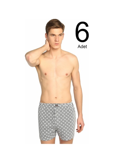 Seher Erkek Karışık Desen Boxer 6'Lı Paket Elf568S0007Ccm6 007