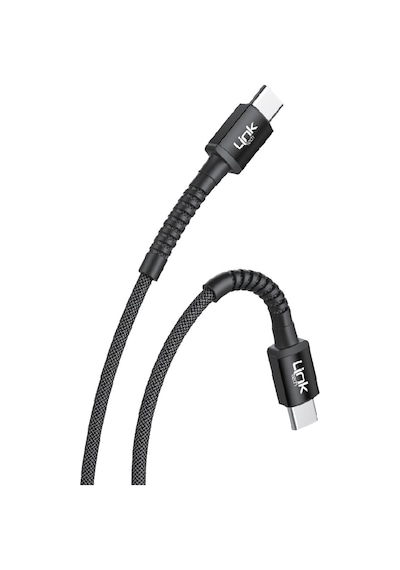 Linktech LCA-K597 Type-C - Type-C USB-C 60 W Hızlı Data ve Şarj Kablosu 3 M