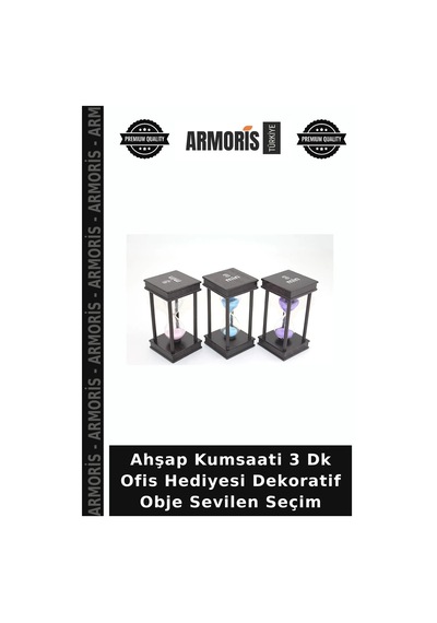 Ahşap Kumsaati 3 Dk Ofis Hediyesi Dekoratif Obje Sevilen Seçim