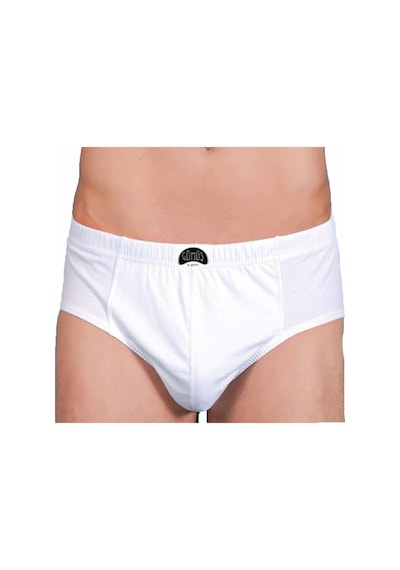 12 Li Paket Gümüş Erkek Battal Beden Penye Slip Külot Beyaz-Beyaz-Battal Beyaz